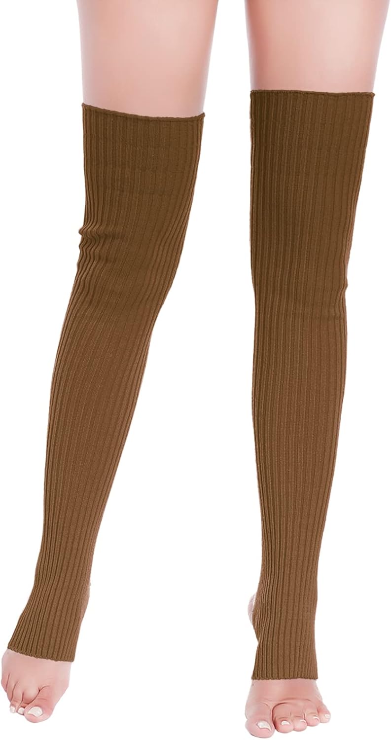 v28 Long Leg Warmer, Women’s Men 80s Party Ribbed Knit Dance Sports - Image 2